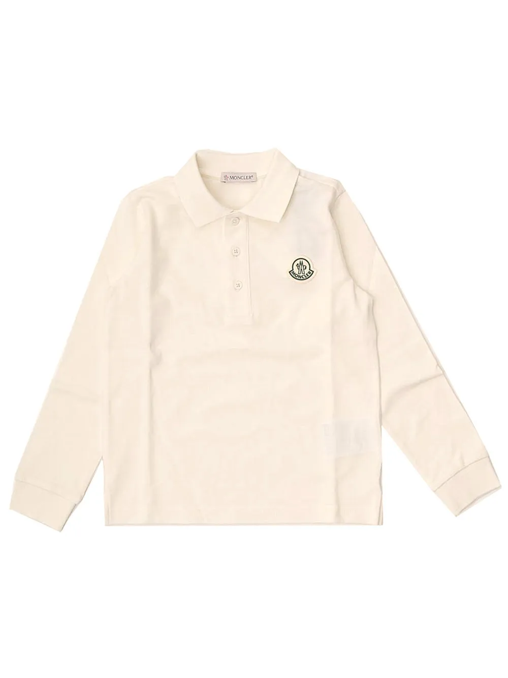 Moncler Enfant Logo Patch Long-Sleeve Polo Shirt