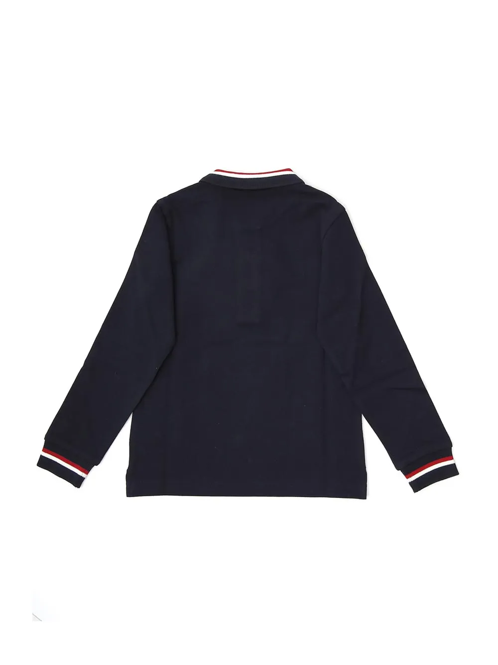 Moncler Enfant Logo Patch Long-Sleeve Polo Shirt