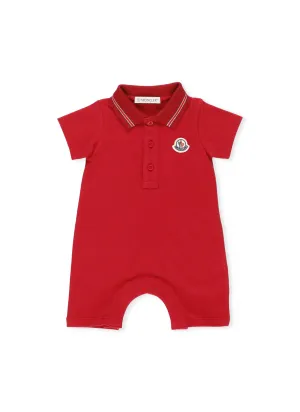 Moncler Enfant Logo Patch Polo Shirt Onesies