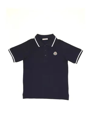 Moncler Enfant Logo Patch Polo Shirt