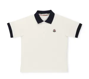 Moncler Enfant Logo Patch Short Sleeved Polo Shirt