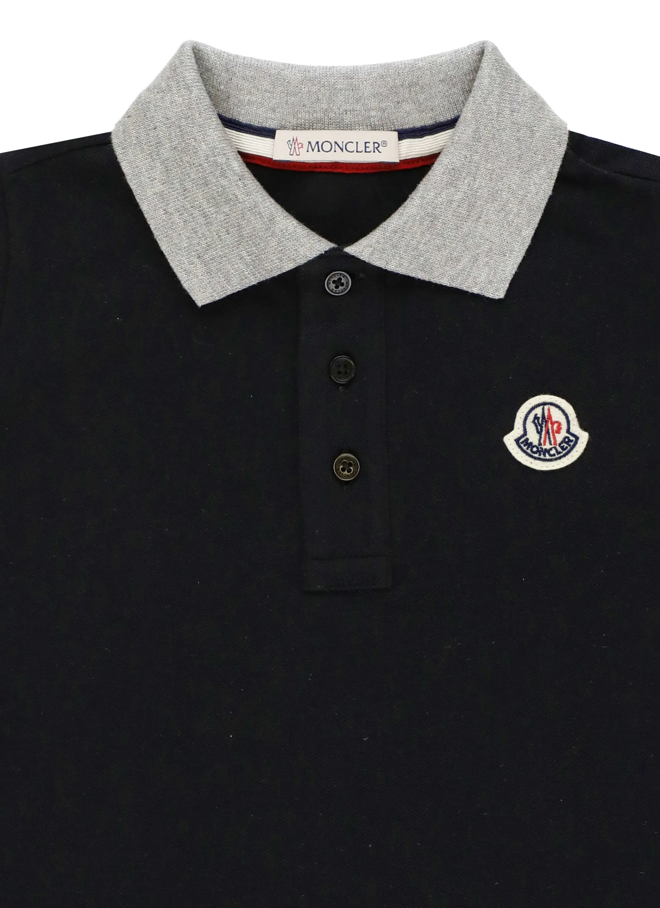 Moncler Enfant Logo Patch Short Sleeved Polo Shirt