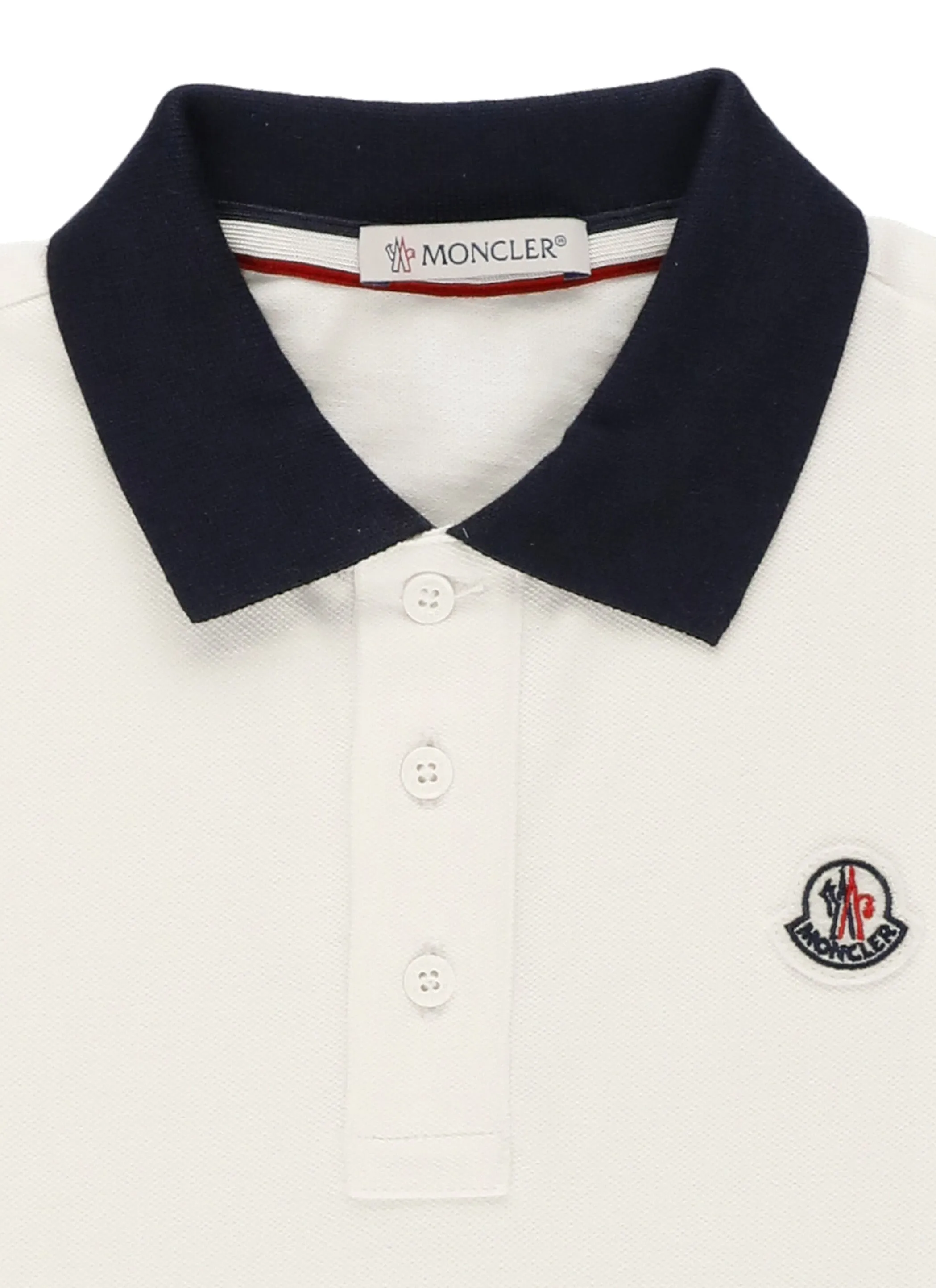 Moncler Enfant Logo Patch Short Sleeved Polo Shirt
