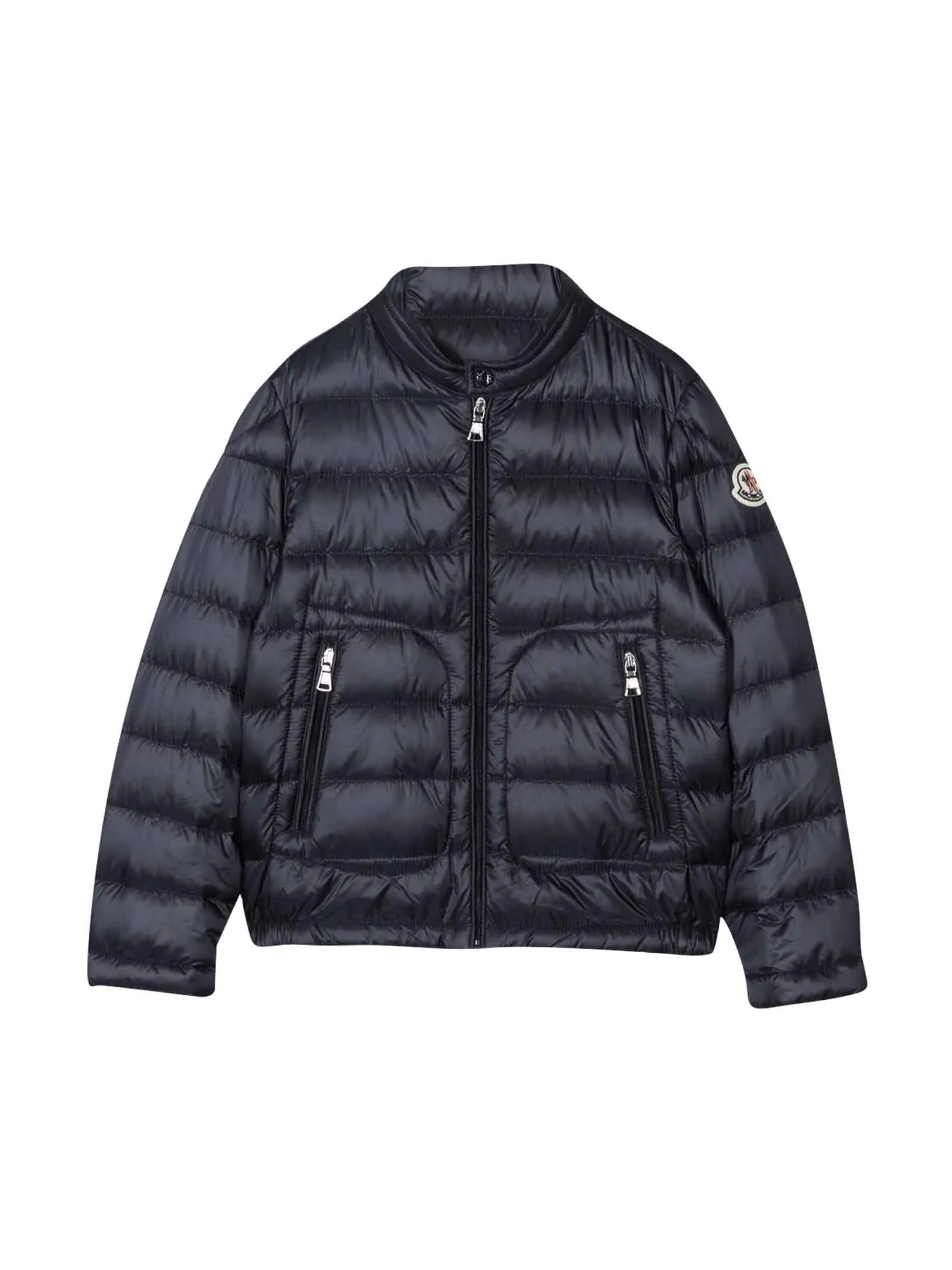 Moncler Enfant Logo Patch Zip-Up Padded Jacket