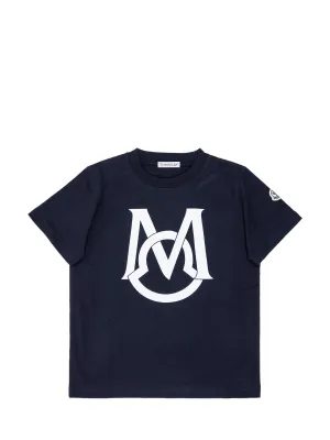 Moncler Enfant Logo Print Crewneck T-Shirt