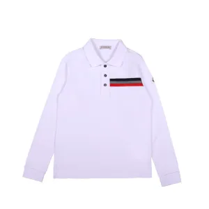 Moncler Enfant Long-Sleeve Polo Shirt