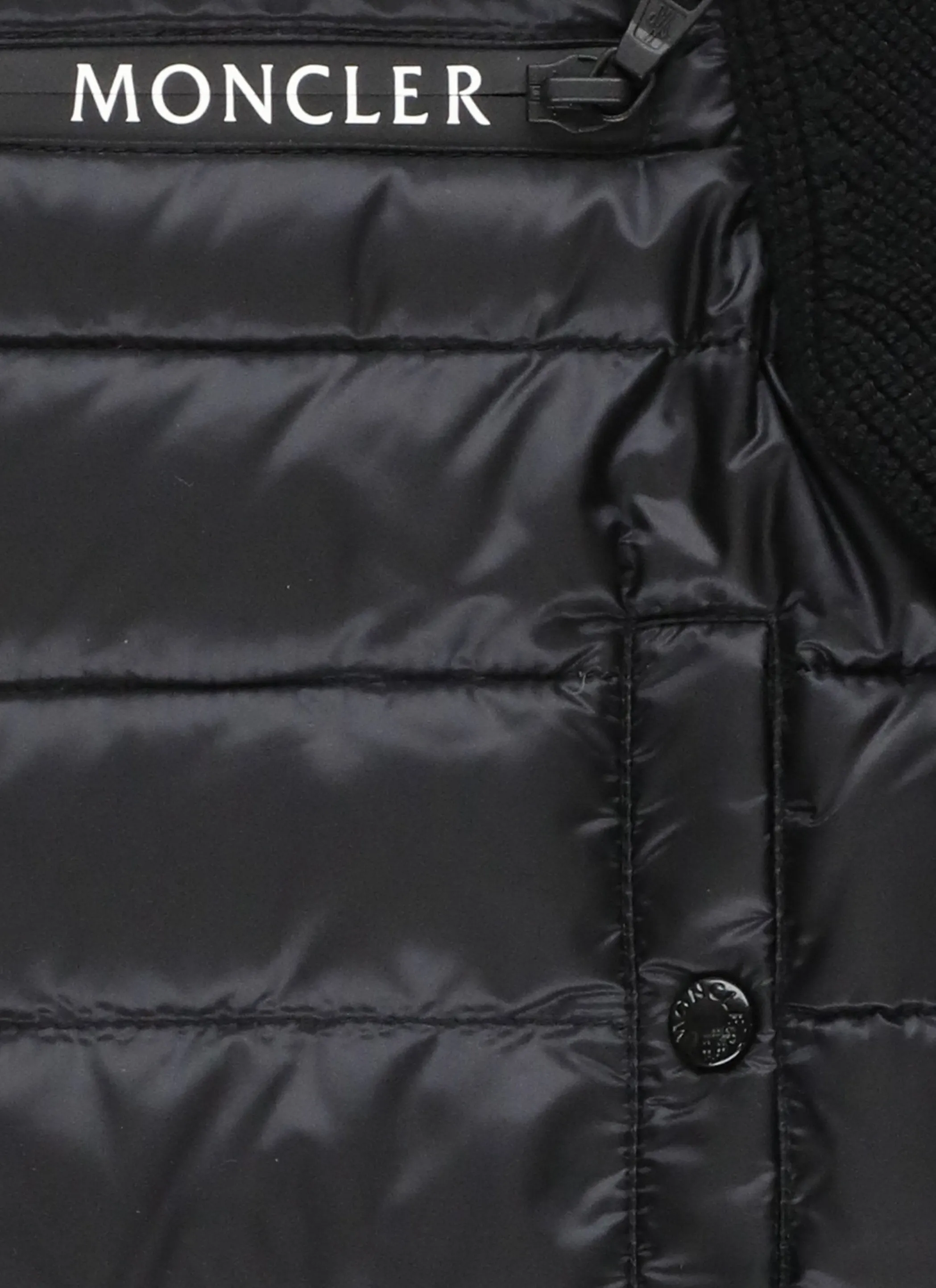 Moncler Enfant Quilted Panel Knit Jacket