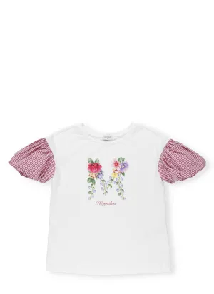 Monnalisa Floral Print T-Shirt
