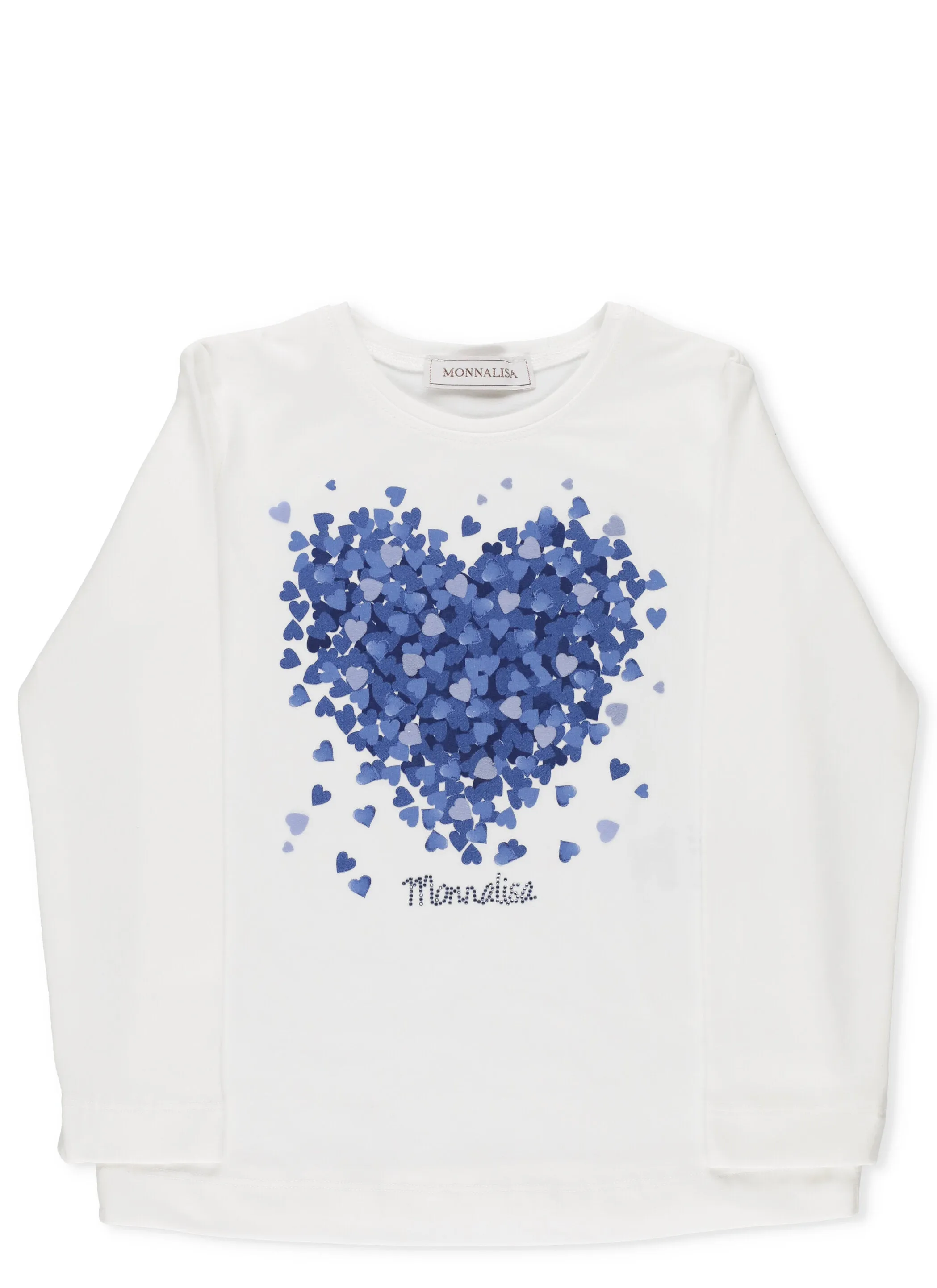 Monnalisa Hearts Printed Long Sleeve T-Shirt