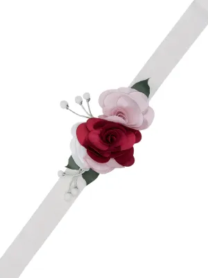 Monnalisa Rose Appliqu Tie Fastening Belt