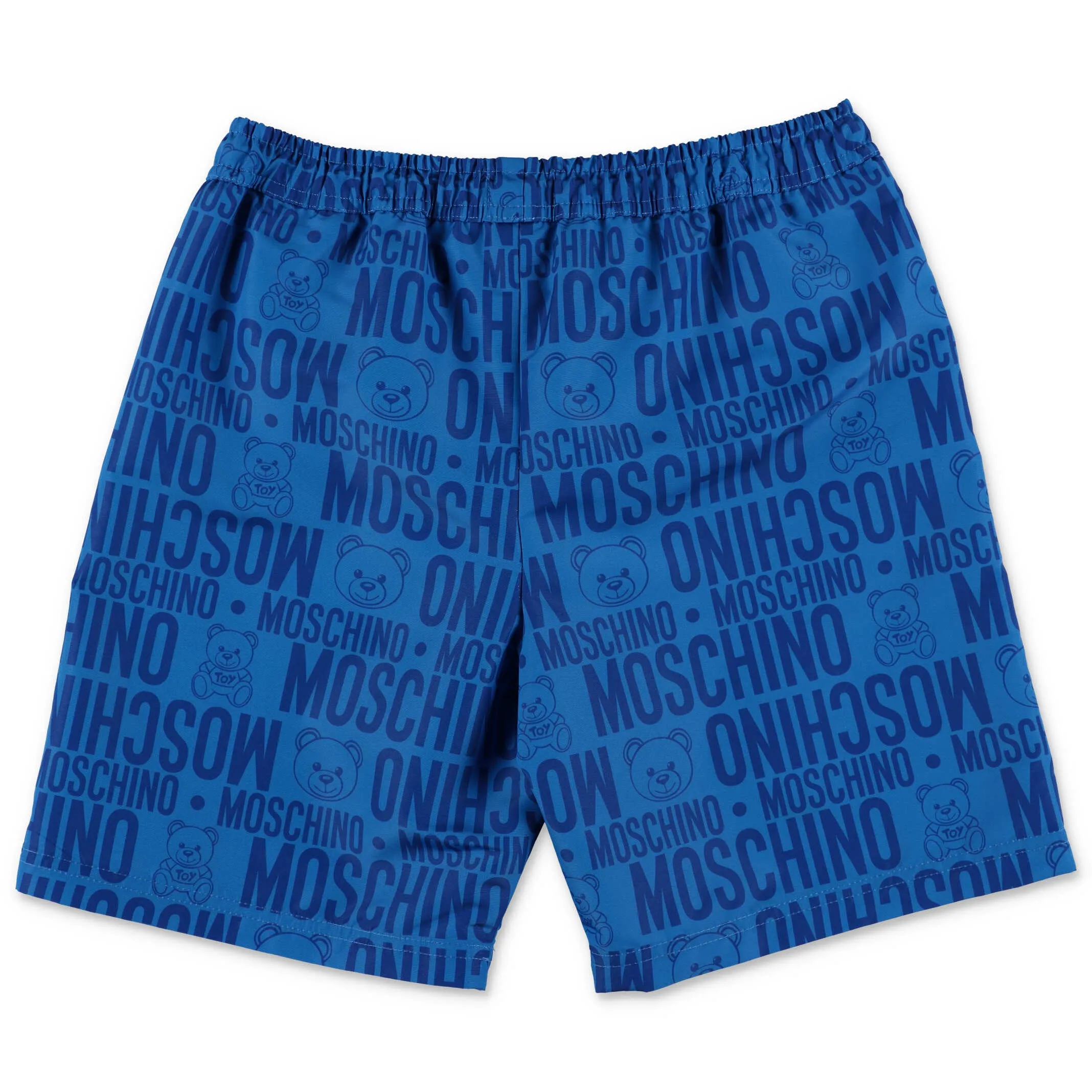 Moschino Kids Allover Logo Printed Swim Shorts