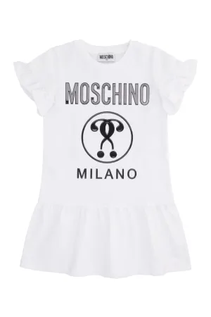 Moschino Kids Double Question Mark Logo Detail Dress