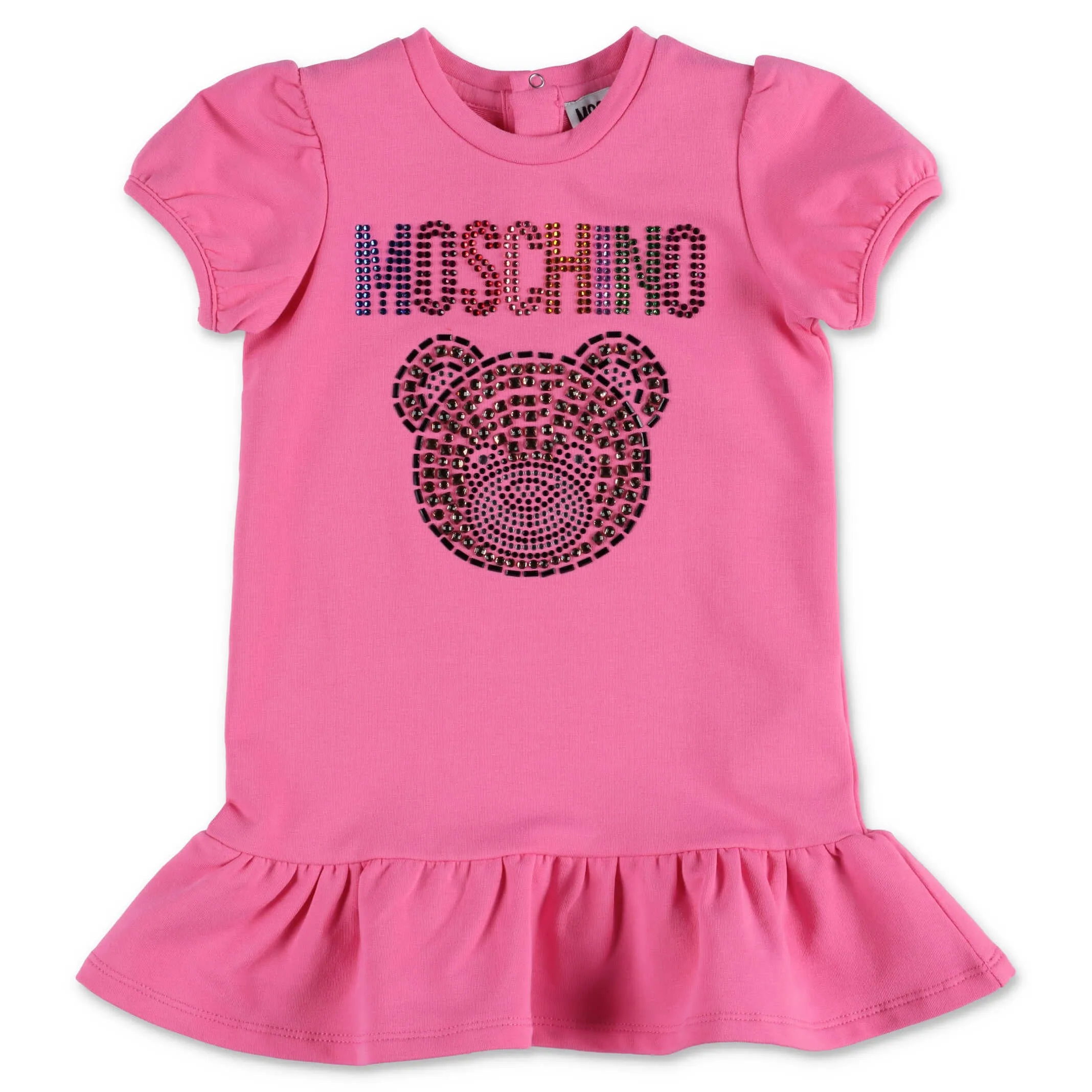 Moschino Kids Embellished Teddy Bear Logo T-Shirt Dress