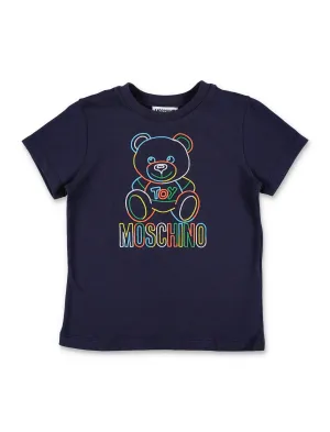 Moschino Kids Logo Embroidered Crewneck T-Shirt