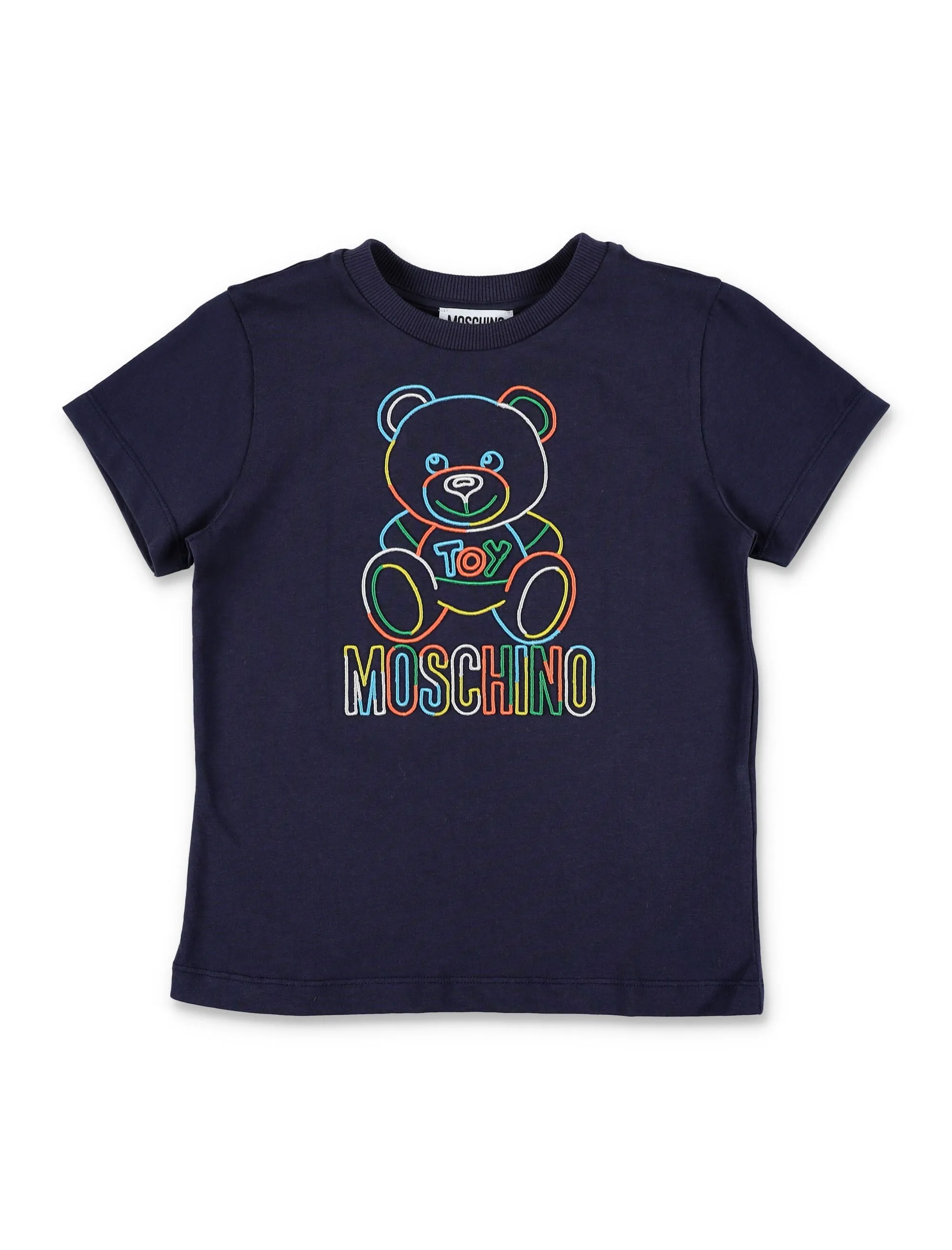 Moschino Kids Logo Embroidered Crewneck T-Shirt