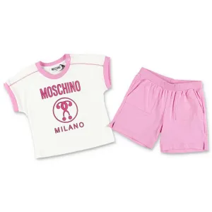 Moschino Kids Logo Printed Short Set