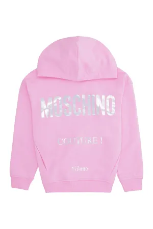 Moschino Kids Metallic Logo Hoodie