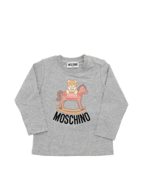 Moschino Kids Rocking-Horse Print Long-Sleeve Top