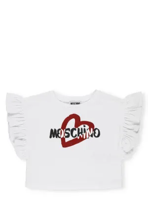 Moschino Kids Ruffled Sleeve T-Shirt