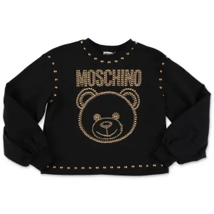 Moschino Kids Studded Teddy Bear Sweatshirt