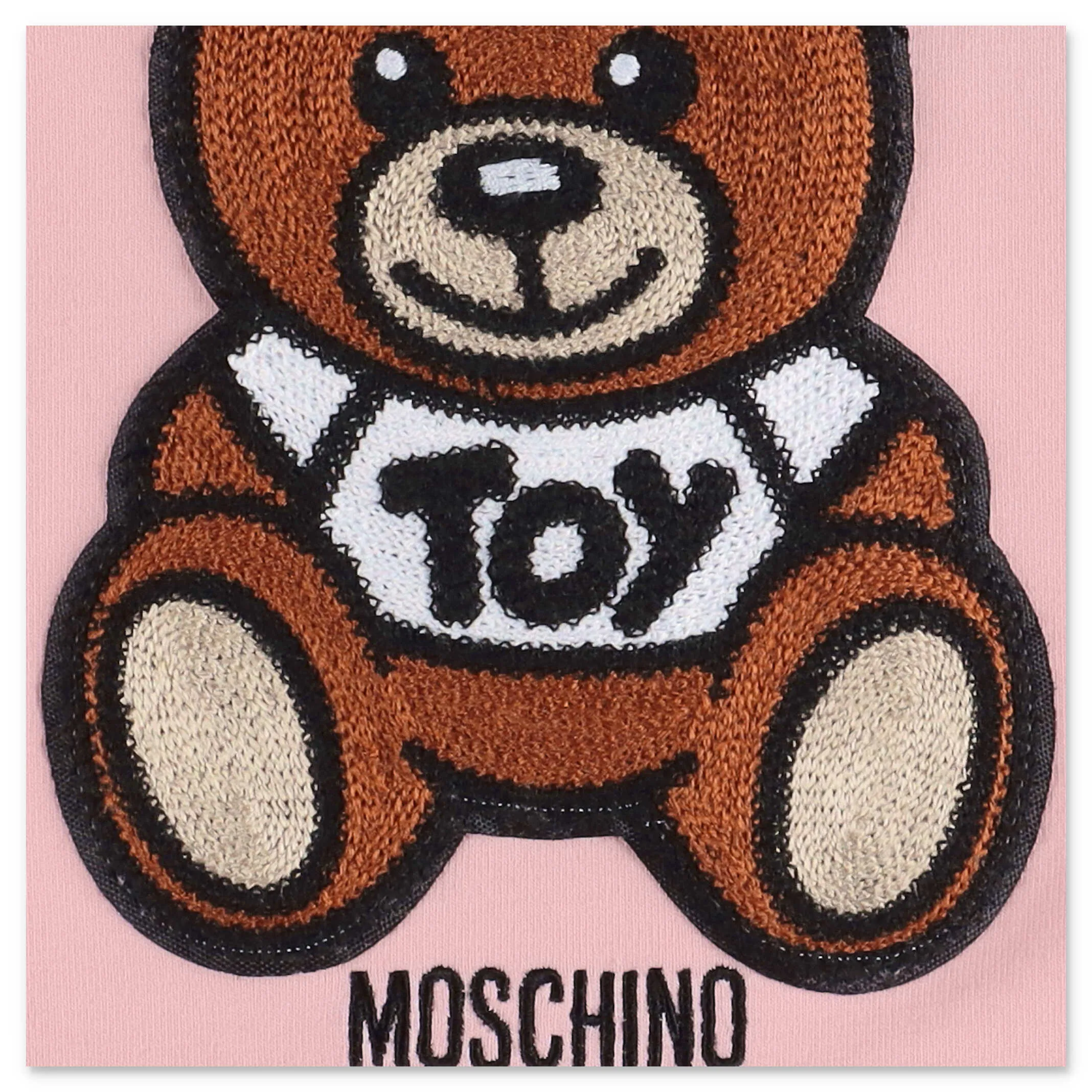 Moschino Kids Teddy Bear Embroidered Sweatshirt Dress
