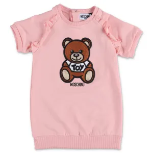 Moschino Kids Teddy Bear Embroidered Sweatshirt Dress