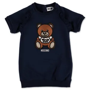 Moschino Kids Teddy Bear Embroidered Sweatshirt Dress