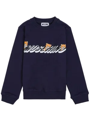 Moschino Kids Teddy Bear Logo Print Sweatshirt