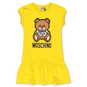 Moschino Kids Teddy Bear Logo Printed Crewneck Dress