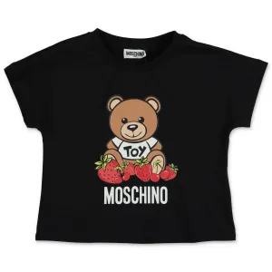 Moschino Kids Teddy Bear Logo Printed Crewneck T-Shirt