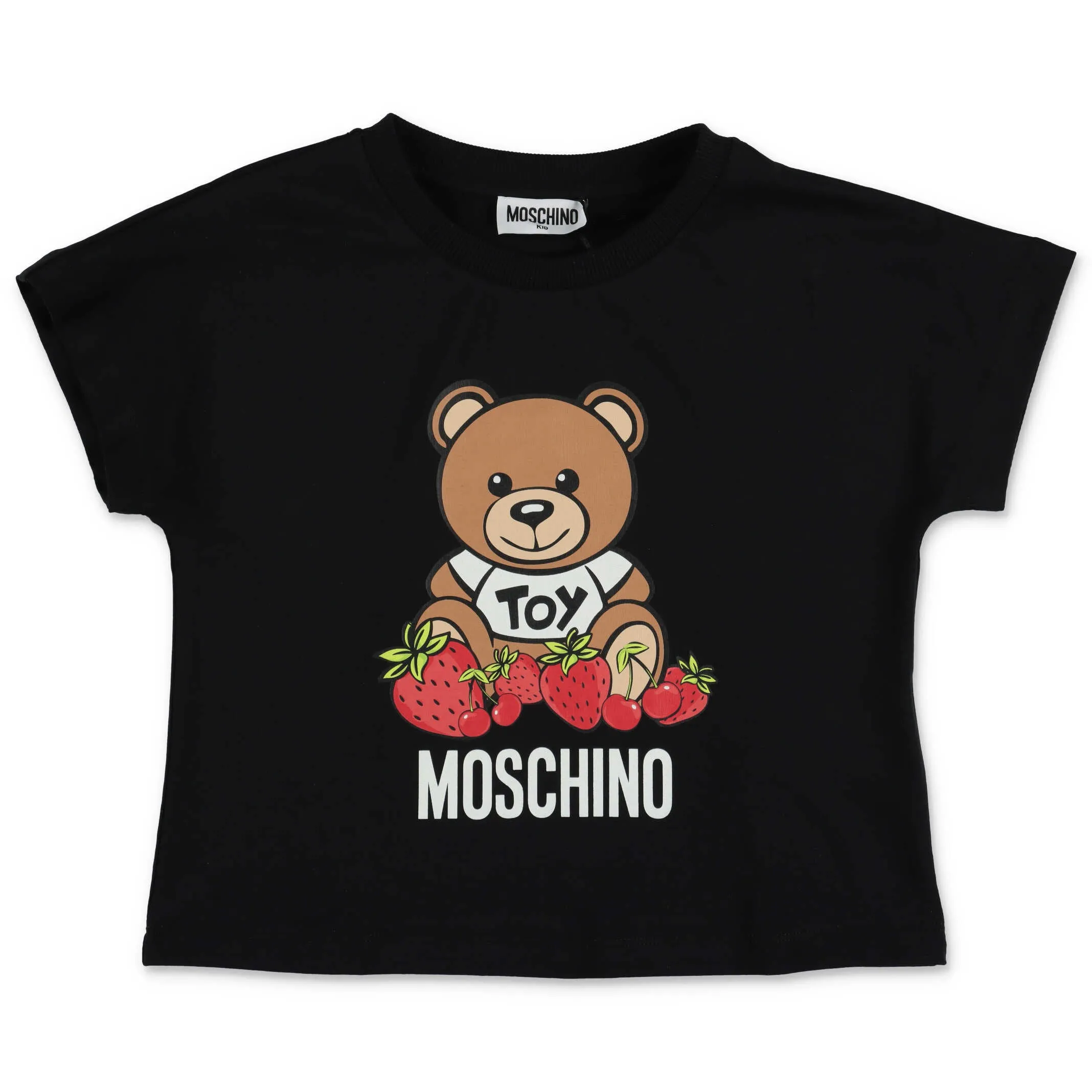 Moschino Kids Teddy Bear Logo Printed Crewneck T-Shirt