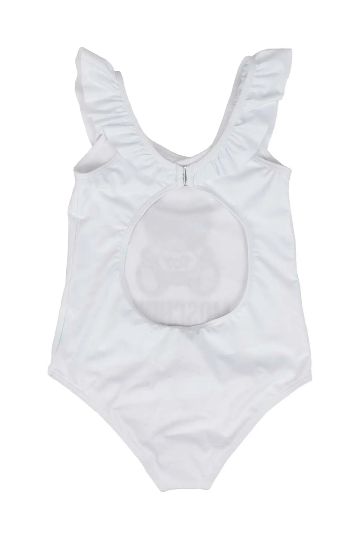 Moschino Kids Teddy Bear Logo Printed Ruffled Swimsuit