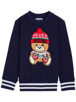 Moschino Kids Teddy Bear Print Crewneck Sweatshirt