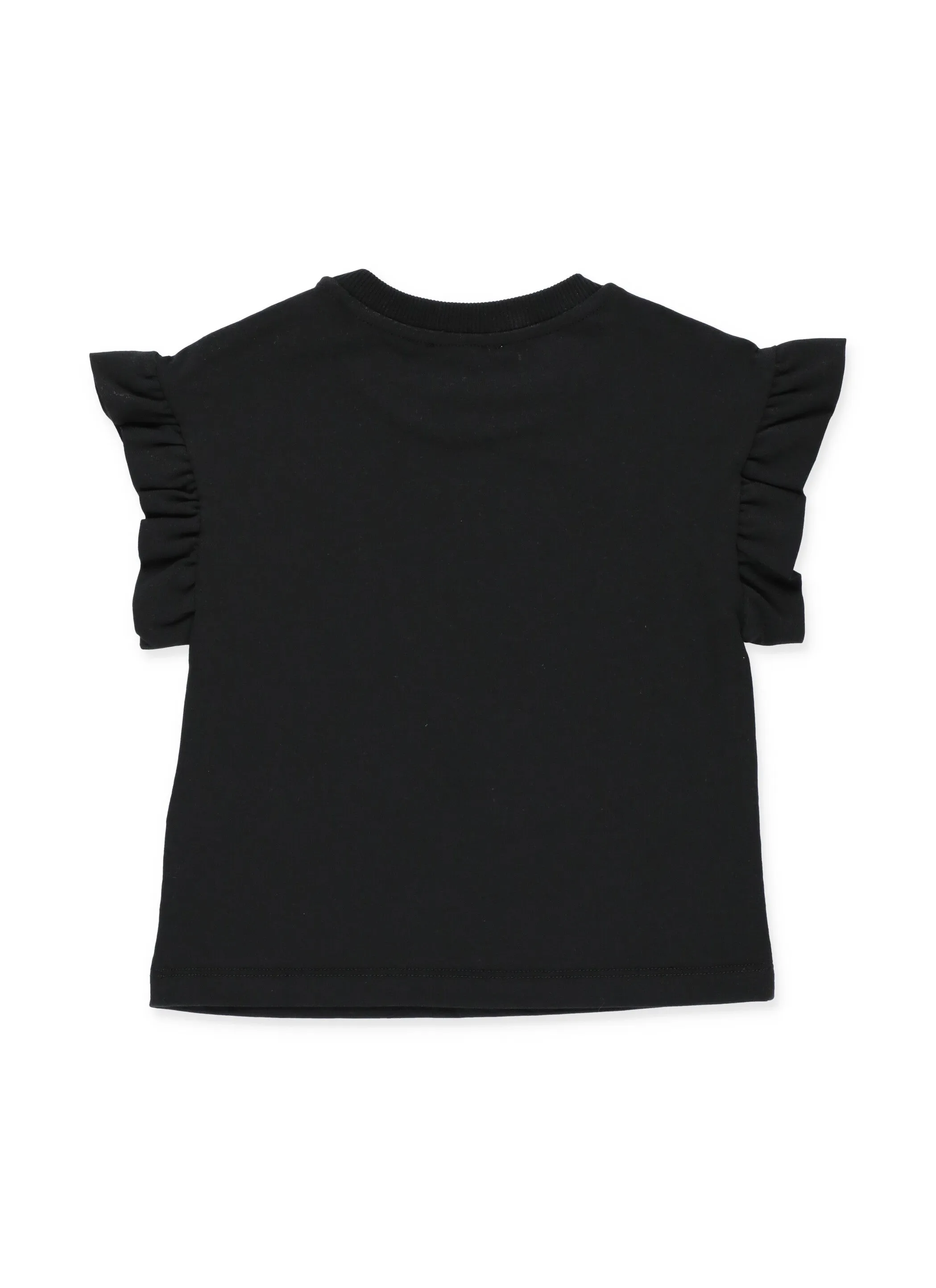 Moschino Kids Teddy Bear Printed Ruffled T-Shirt