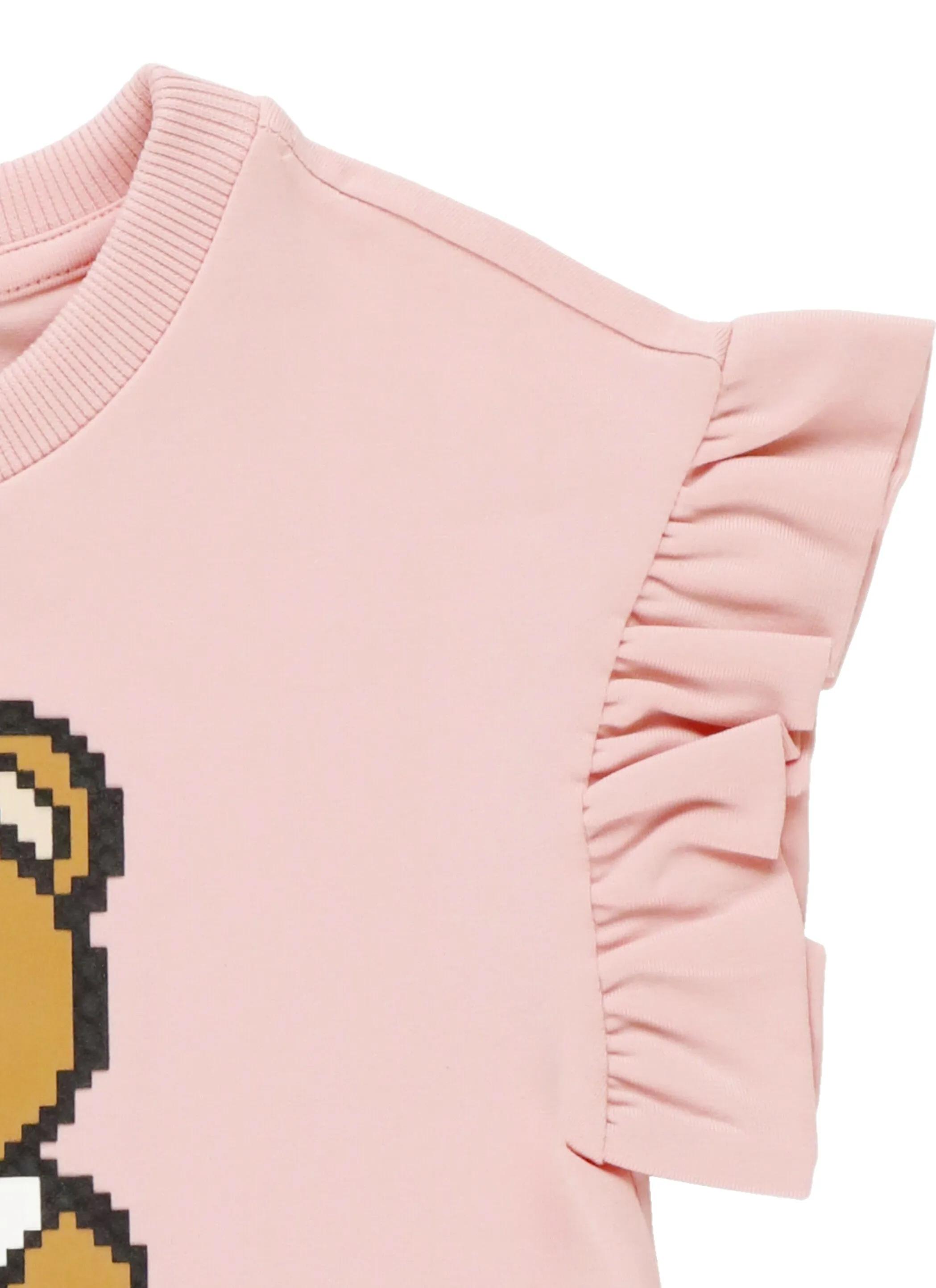 Moschino Kids Teddy Bear Printed Ruffled T-Shirt