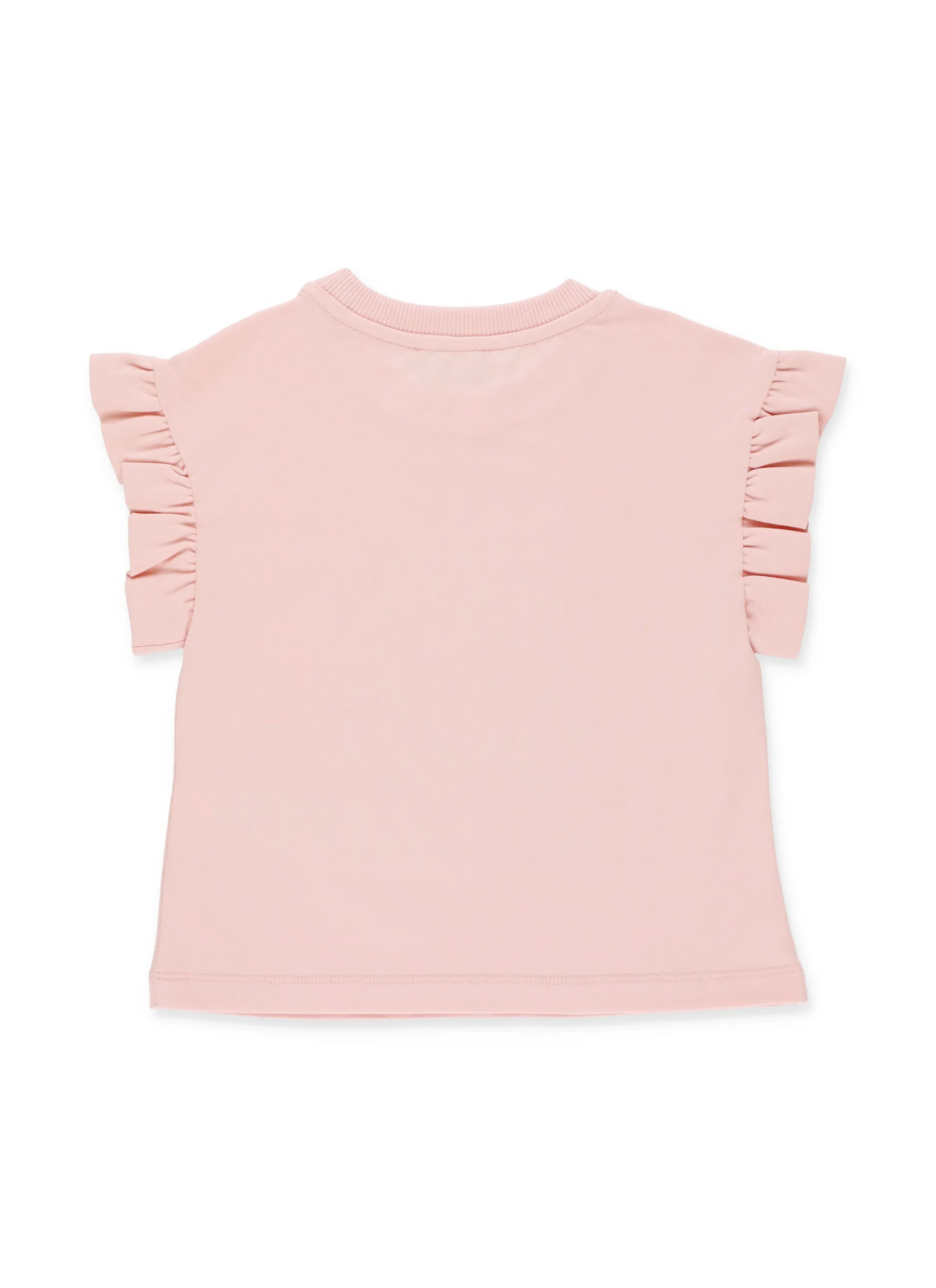 Moschino Kids Teddy Bear Printed Ruffled T-Shirt