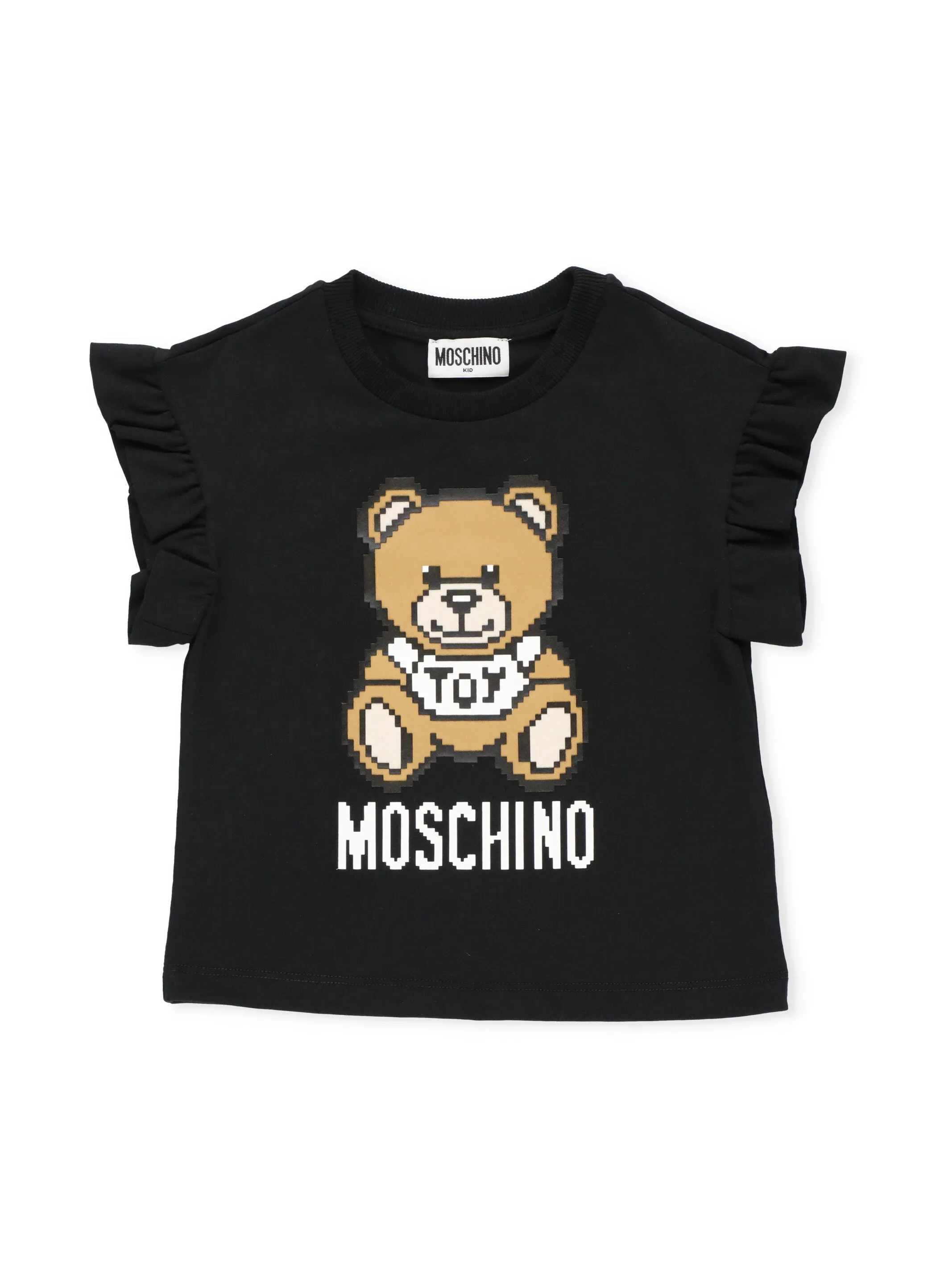 Moschino Kids Teddy Bear Printed Ruffled T-Shirt