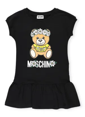 Moschino Kids Teddy Bear Printed T-Shirt Dress