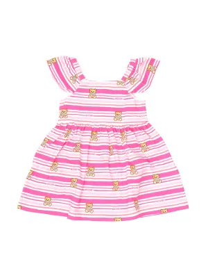 Moschino Kids Teddy Bear Striped Dress