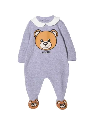 Moschino Kids Teddy Detailed Baby Onesie