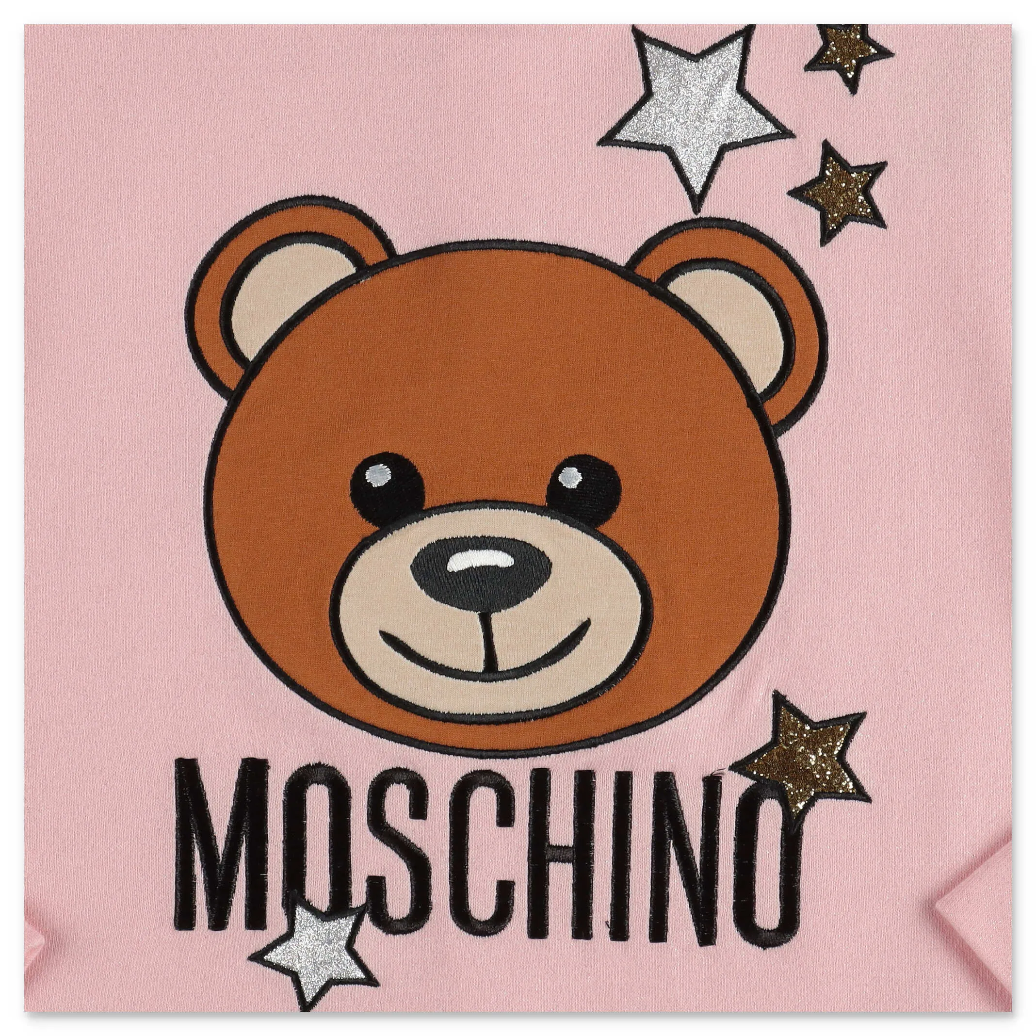 Moschino Kids Teddy Logo Embroidered T-Shirt