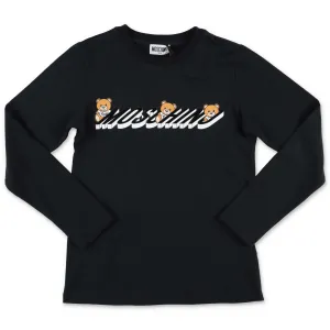 Moschino Kids Teddy Logo Print Long Sleeve T-Shirt