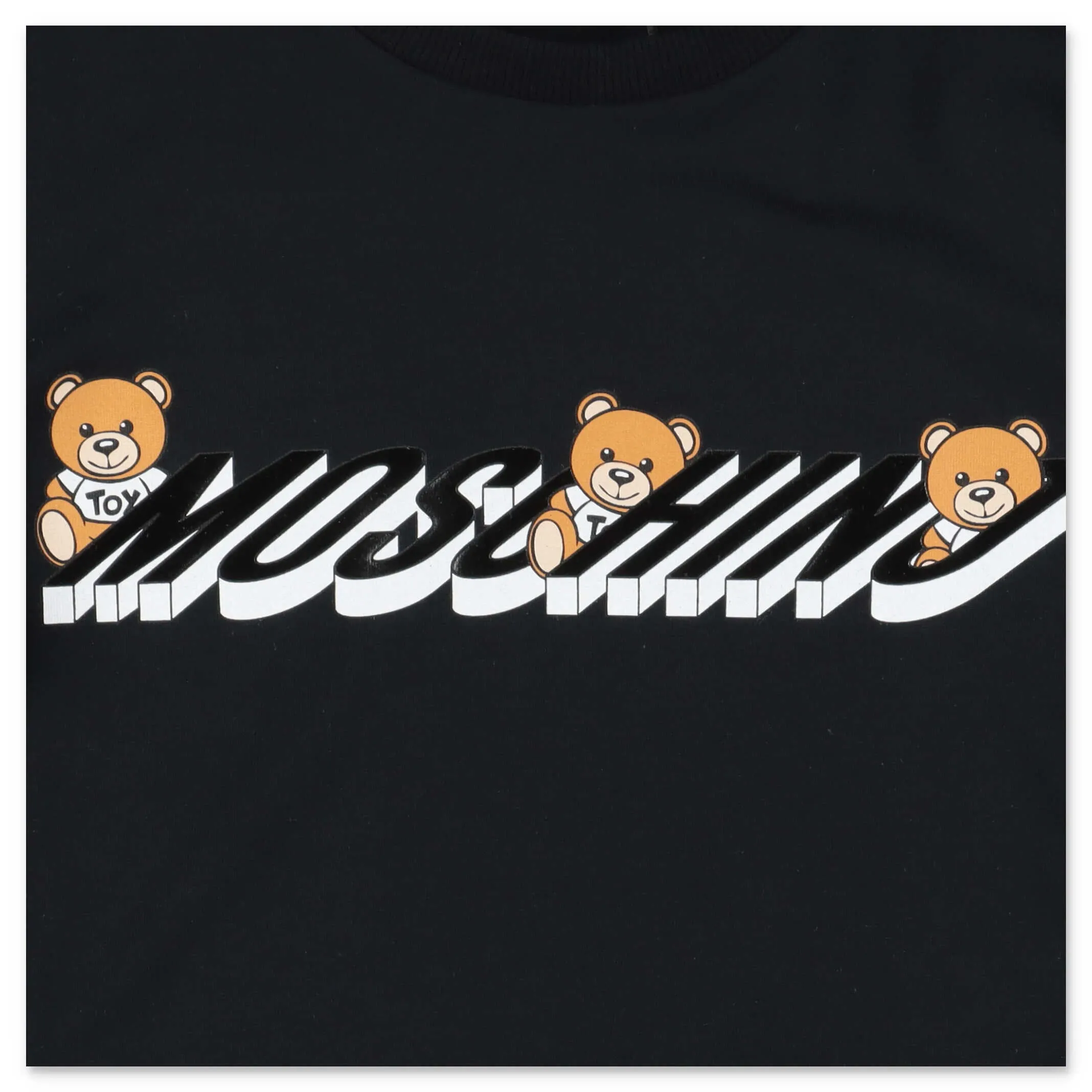 Moschino Kids Teddy Logo Print Long Sleeve T-Shirt