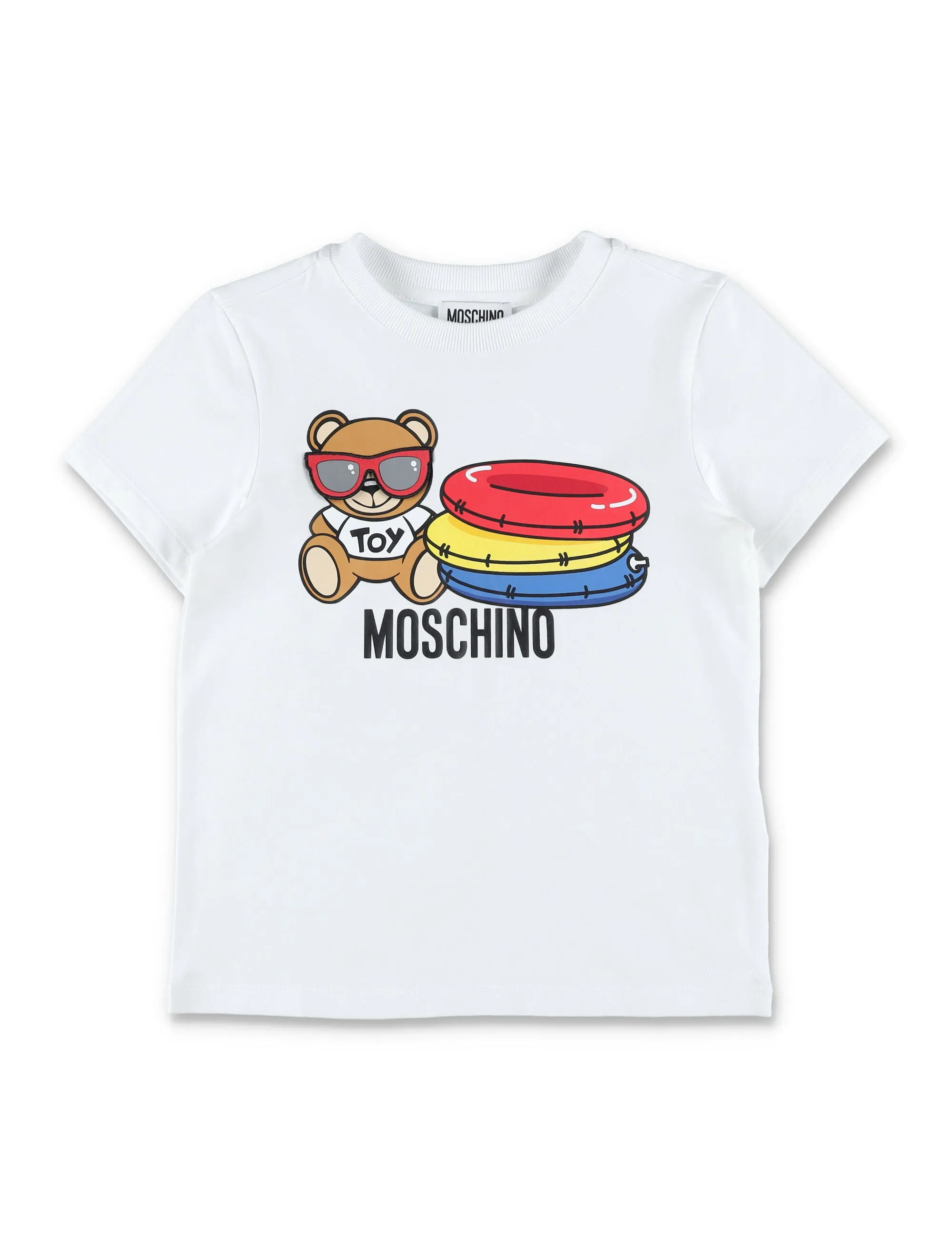Moschino Kids Teddy Logo Printed Crewneck T-Shirt