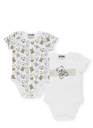 Moschino Kids Teddy Print Two-Pack Body Set