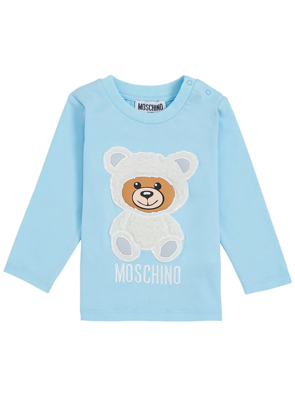 Moschino Kids Winter Teddy Embellished Long-Sleeve Top