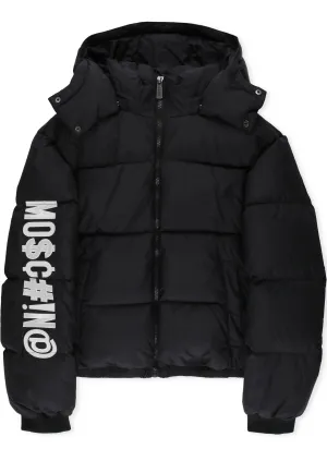 Moshino Kids Symbol Print Puffer Jacket