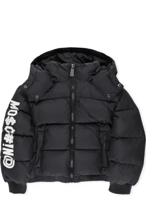 Moshino Kids Symbol Print Puffer Jacket