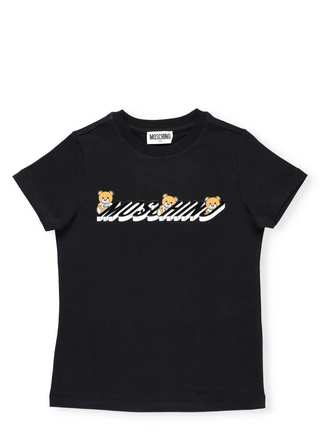 Moshino Kids Teddy Bear Logo Printed T-Shirt