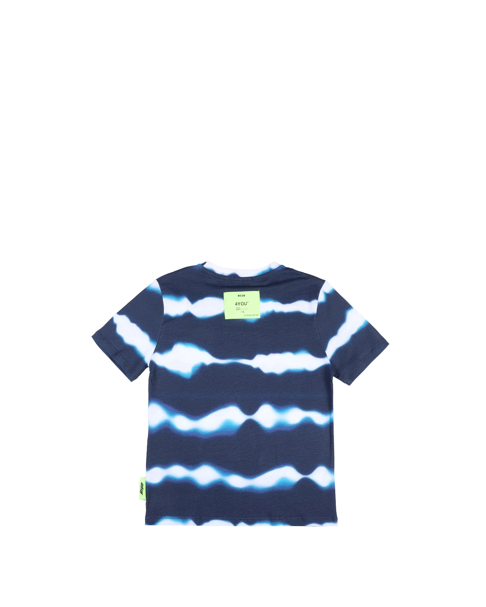 MSGM Kids Abstract Stripe Print T-Shirt